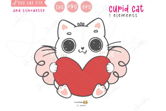 Cute Valentine Cupid Cat SVG: A Designer's Review