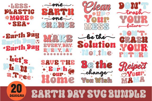 Earth Day Retro SVG Bundle