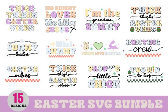 Easter Retro Svg Bundle