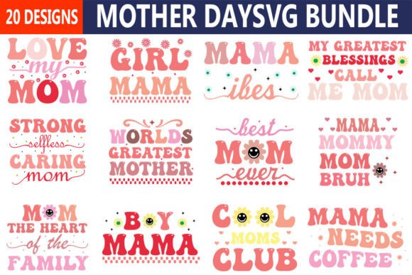 Mother Day Retro Svg Bundle