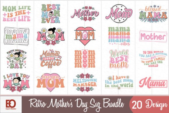 Retro Mother's Day Quotes Svg Bundle